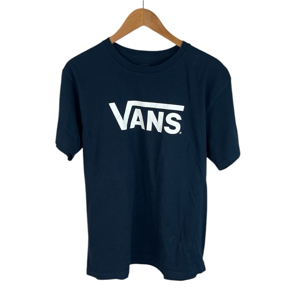 TS1122 Men’s VANS Skater Brand Spell Out Crewneck T Shirt L